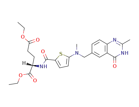 N-[[5-[N-(3,4-dihydro-2-methyl-4-oxo-6-quinazolinyl)methyl]-N-methyl]amino-2-thiophenecarbonyl]-L-glutamic acid diethyl ester