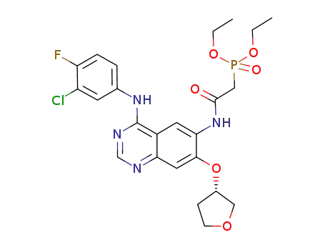 (S)-diethyl 2-(4-(3-chloro-4-fluorophenylamino)-7-(tetrahydrofuran-3-yloxy)quinazolin-6-ylamino)-2-oxoethylphosphonate