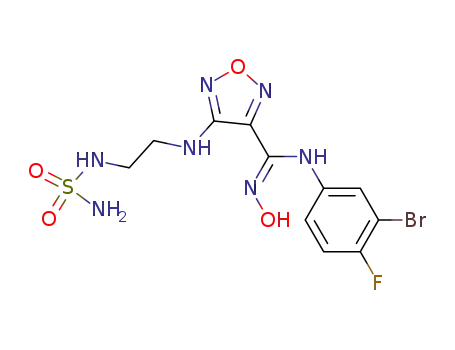 (Z)-4-({2-[(aminosulfonyl)amino]ethyl}amino)-N-(3-bromo-4-fluorophenyl)-N'-hydroxy-1,2,5-oxadiazole-3-carboximidamide