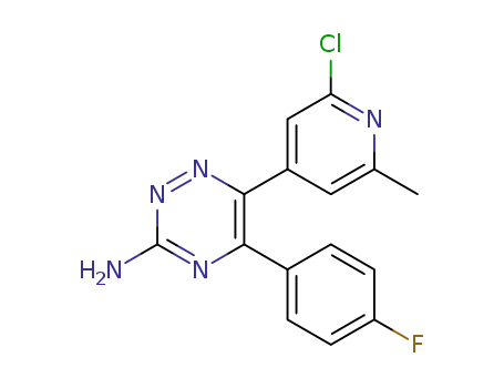 6-(2-chloro-6-methylpyridin-4-yl)-5-(4-fluorophenyl)-1,2,4-triazin-3-amine