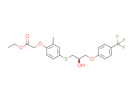 (R)-{4-[2-hydroxy-3-(4-trifluoromethyl-phenoxy)-propylsulfanyl]-2-methyl-phenoxy}-acetic acid ethyl ester