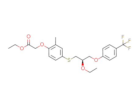 (R)-{4-[2-ethoxy-3-(4-trifluoromethyl-phenoxy)-propylsulfanyl]-2-methyl-phenoxy}-acetic acid ethyl ester
