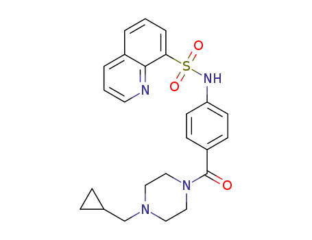 N-(4-(4-(cyclopropylmethyl)piperazine-1-carbonyl)phenyl)quinoline-8-sulfonamide