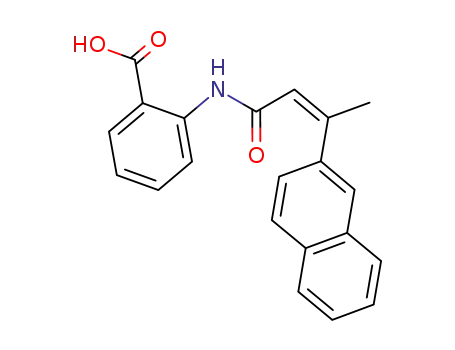 trans-3-(naphth-2-yl)-but-2-enoic acid-N-(2-carboxy-phenyl)-amide