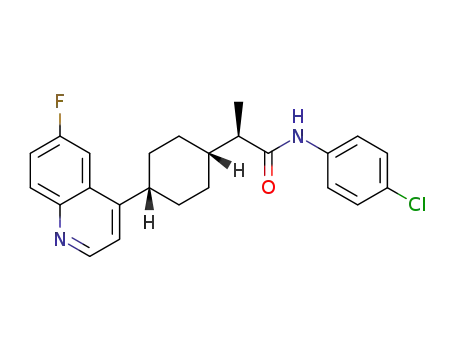 (R)-N-(4-chlorophenyl)-2-((1S,4S)-4-(6-fluoroquinolin-4-yl)cyclohexyl)propanamide