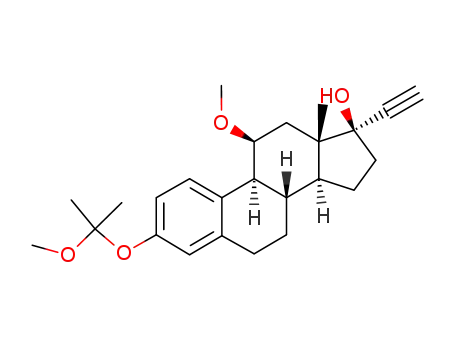 (8S,9S,11S,13S,14S,17R)-17-Ethynyl-11-methoxy-3-(1-methoxy-1-methyl-ethoxy)-13-methyl-7,8,9,11,12,13,14,15,16,17-decahydro-6H-cyclopenta[a]phenanthren-17-ol
