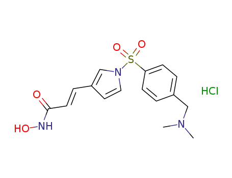 (E)-3-[1-(4-dimethylaminomethyl-benzenesulfonyl)-1H-pyrrol-3-yl]N-hydroxy-acrylamide hydrochloride