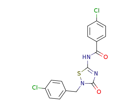 4-chloro-N-[2-[(4-chlorophenyl)methyl]-3-oxo-1 ,2,4-thiadiazol-5-yl]benzamide