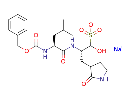 sodium (2S)-2-((S)-2-(((benzyloxy)carbonyl)amino)-4-methylpentanamido)-1-hydroxy-3-(2-oxopyrrolidin-3-yl)propane-1-sulfonate
