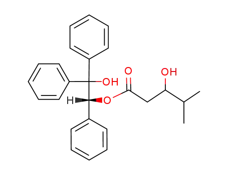 3-Hydroxy-4-methyl-pentanoic acid (R)-2-hydroxy-1,2,2-triphenyl-ethyl ester