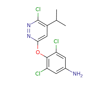 3,5-dichloro-4-[[6-chloro-5-(propan-2-yl)pyridazin-3-yl]oxy]aniline
