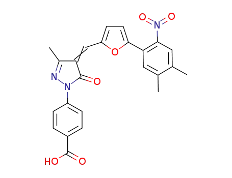 4-(4-((5-(4,5-dimethyl-2-nitrophenyl)furan-2-yl)methylene)-3-methyl-5-oxo-4,5-dihydro-1H-pyrazol-1-yl)benzoic acid