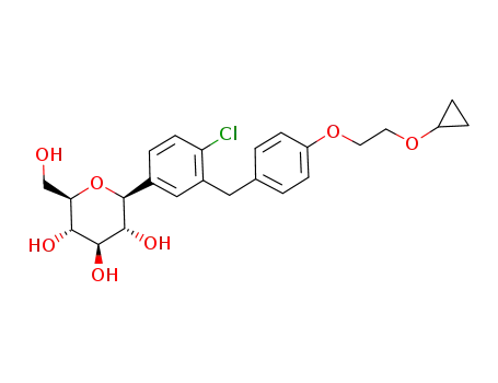 (2S,3R,4R,5S,6R)-2-(4-chloro-3-(4-(2-cyclopropoxyethoxy)benzyl)phenyl)-6-(hydroxymethyl)tetrahydro-2H-pyran-3,4,5-triol