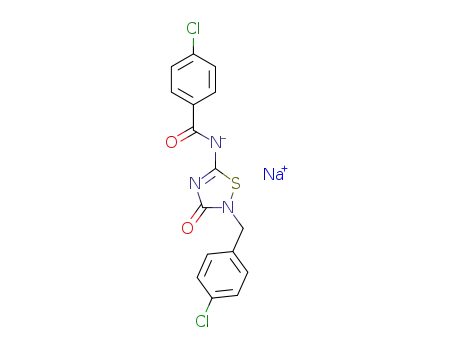 4-chloro-N-[2-[(4-chlorophenyl)methyl]-3-oxo-1,2,4-thiadiazol-5-yl]benzamide sodium salt