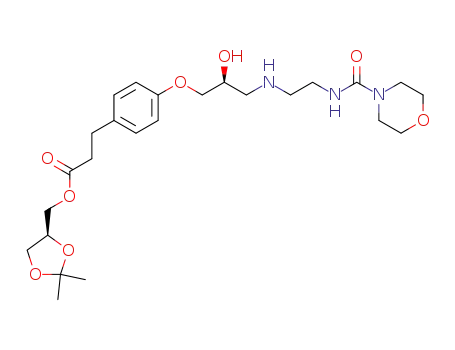2,2-dimethyl-1,3-dioxolan-4S-ylmethyl 3-<4-<3-<2-(morpholinocarbonylamino)ethylamino>-2S-hydroxypropoxy>phenyl>propionate