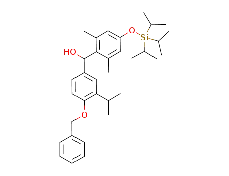 (4-benzyloxy-3-isopropyl-phenyl)-(2,6-dimethyl-4-triisopropylsilanyloxy-phenyl)-methanol