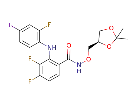N-{[(R)-2,2-dimethyl-1,3-dioxolan-4-yl]methoxy}-3,4-difluoro-2-[(2-fluoro-4-iodo-phenyl)amino]benzamide