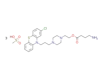 4-[3-(2-chloro-10H-phenothiazin-10-yl)propyl]-1-piperazineethyl 4-aminobutyryl ester trimesylate