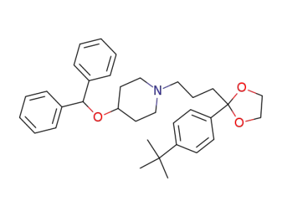 4-diphenylmethoxy-1-[3-[2-(4-tert-butylphenyl)-1,3-dioxolan-2-yl]propyl]piperidine