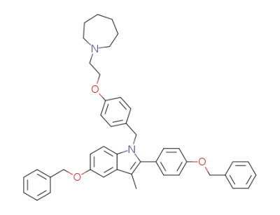 5-benzyloxy-2-(4-benzyloxy-phenyl)-3-methyl-1-[4-(2-azepan-1-yl-ethoxy)-benzyl]-1H-indole