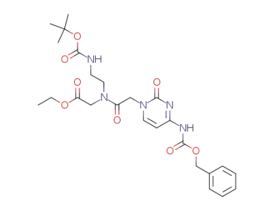 ethyl N-((N-<sup>4</sup>-(benzyloxycarbonyl)cytosin-1-yl)acetyl)-N-(2-Boc-aminoethyl)glycinate