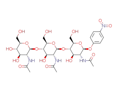 p-nitrophenyl 2-acetamido-2-deoxy-β-D-glucopyranosyl-(1→4)-2-acetamido-2-deoxy-β-D-glucopyranosyl-(1→4)-2-acetamido-2-deoxy-β-D-glucopyranoside