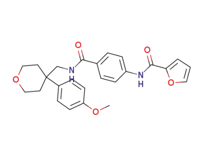 N-{4-[4-(4-methoxyphenyl)tetrahydro-2H-pyran-4-ylmethylcarbamoyl]phenyl}furan-2-carboxamide