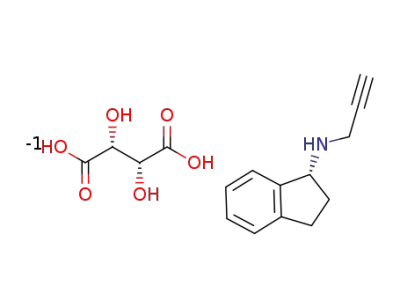 (1R)-N-prop-2-ynyl-2,3-dihydro-1H-inden-1-amine L-(+)-tartrate