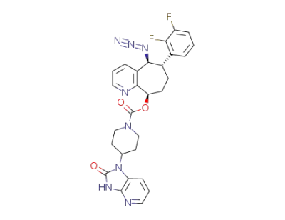 (5S,6S,9R)-5-azido-6-(2,3-difluorophenyl)-6,7,8,9-tetrahydro-5H-cyclohepta[b]pyridin-9-yl 4-(2-oxo-2,3-dihydro-1H-imidazo-[4,5-b]pyridin-1-yl)piperidine-1-carboxylate