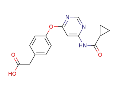 2-(4-(6-(cyclopropanecarboxamido)pyrimidin-4-yloxy)phenyl)acetic acid