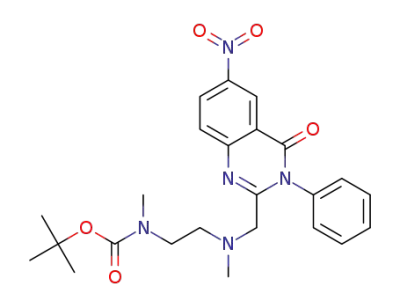 tert-butyl N-methyl (2-(methyl((6-nitro-4-oxo-3-phenyl-3,4-dihydroquinazolin-2-yl)methyl)amino)ethyl)carbamate