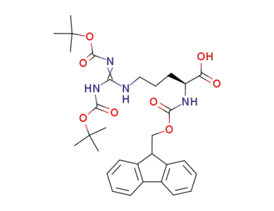 N-α-(9-fluorenylmethyloxycarbonyl)-N-ω′,N-ω″-bis-tert-butyloxycarbonyl-L-argine