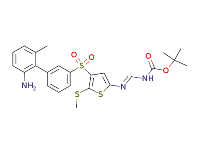 {[4-(2'-Amino-6'-methyl-biphenyl-3-sulfonyl)-5-methylsulfanyl-thiophen-2-yl]-imino-methyl}-carbamic acid tert-butyl ester