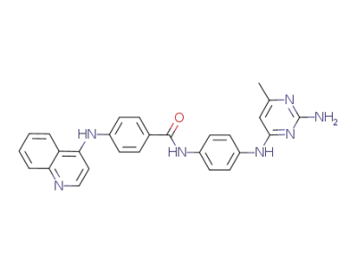 N-[4-[(2-amino-6-methyl-4-pyrimidinyl)amino]phenyl]-4-(4-quinolinylamino)benzamide