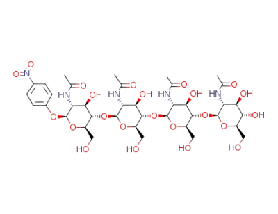 p-nitrophenyl 2-acetamido-2-deoxy-β-D-glucopyranosyl-(1→4)-2-acetamido-2-deoxy-β-D-glucopyranosyl-(1→4)-2-acetamido-2-deoxy-β-D-glucopyranosyl-(1→4)-2-acetamido-2-deoxy-β-D-glucopyranoside