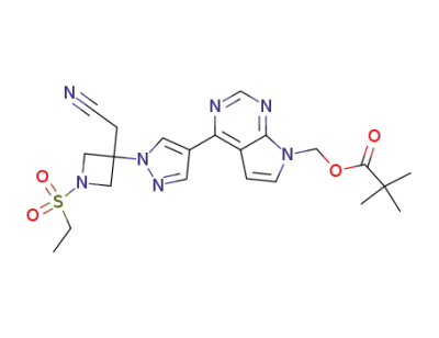 (4-{1-[3-(cyanomethyl)-1-(ethylsulphonyl)azetidin-3-yl]-1H-pyrazol-4-yl}-7H-pyrrolo[2,3-d]pyrimidin-7-yl)methyl 2,2-dimethylpropanoate