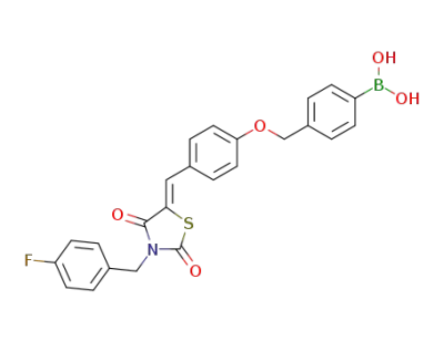 [4-[[4-[(Z)-[3-[(4-fluorophenyl)methyl]-2,4-dioxo-1,3-thiazolidin-5-ylidene]methyl]phenoxy]methyl]phenyl]boronic acid