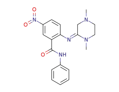 (E)-2-((1,4-dimethylpiperazin-2-ylidene)-amino)-5-nitro-N-phenylbenzamide
