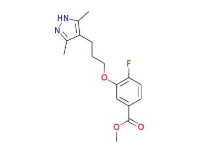 3-[3-(3,5-dimethyl-1H-pyrazol-4-yl)-propoxy]-4-fluoro-benzoic acid methyl ester