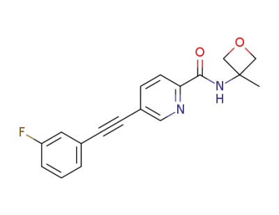 5-((3-fluorophenyl)ethynyl)-N-(3-methyloxetan-3-yl)picolinamide
