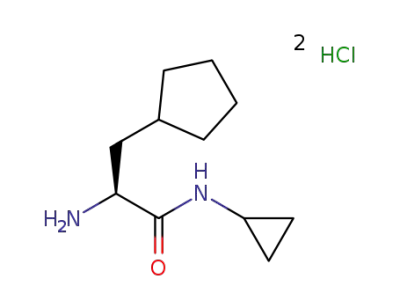 (S)-2-amino-3-cyclopentyl-N-(2-cyclopropyl)propanamide bis-hydrochloride