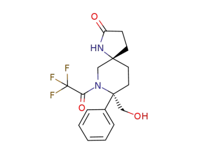 (5S,8S)-8-hydroxymethyl-8-phenyl-7-trifluoroacetyl-1,7-diazaspiro[4.5]nonan-2-one