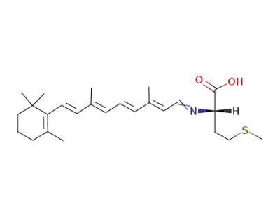 (S)-2-[(2E,4E,6E,8E)-3,7-Dimethyl-9-(2,6,6-trimethyl-cyclohex-1-enyl)-nona-2,4,6,8-tetraen-(E)-ylideneamino]-4-methylsulfanyl-butyric acid