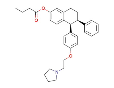 Butyric acid (5S,6R)-6-phenyl-5-[4-(2-pyrrolidin-1-yl-ethoxy)-phenyl]-5,6,7,8-tetrahydro-naphthalen-2-yl ester
