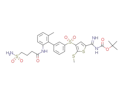 (imino-{4-[6'-methyl-2'-(4-sulfamoyl-butyrylamino)-biphenyl-3-sulfonyl]-5-methylsulfanyl-thiophen-2-yl}-methyl)-carbamic acid tert-butyl ester