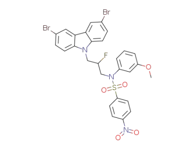 N-(3-(3,6-dibromo-9H-carbazol-9-yl)-2-fluoropropyl)-N-(3-methoxyphenyl)-4-nitrobenzenesulfonamide