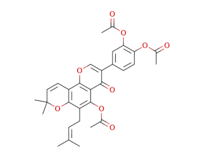 4-(5-acetoxy-8,8-dimethyl-6-(3-methylbut-2-en-1-yl)-4-oxo-4H,8H-pyrano[2,3-f]chromen-3-yl)-1,2-phenylene diacetate