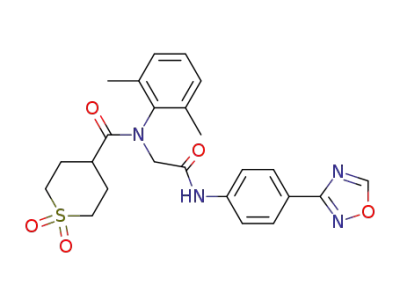 N-(2-((4-(1,2,4-oxadiazol-3-yl)phenyl)amino)-2-oxoethyl)-N-(2,6-dimethylphenyl)tetrahydro-2H-thiopyran-4-carboxamide 1,1-dioxide