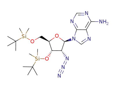 9-((2R,3R,4S,5R)-3-azido-4-((tert-butyldimethylsilyl)oxy)-5-(((tert-butyldimethylsilyl)oxy)methyl)tetrahydrofuran-2-yl)-9H-purin-6-amine