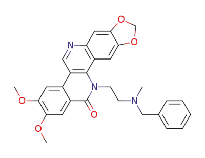 12-[2-(benzyl-methyl-amino)-ethyl]-2,3-dimethoxy-12<i>H</i>-8,10-dioxa-6,12-diaza-cyclopenta[<i>b</i>]chrysen-13-one
